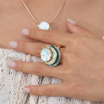 SHANA | ELEGANT BOHO TRIPLE - LAYER RING