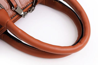 SOPHIA | VINTAGE CROCODILE PATTERN 4 - 9IECE BAG