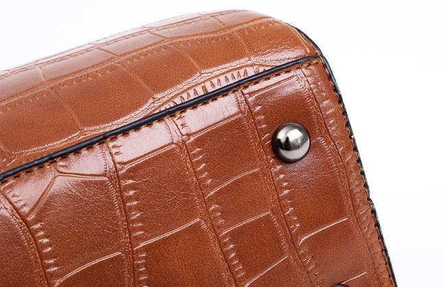 SOPHIA | VINTAGE CROCODILE PATTERN 4 - 9IECE BAG