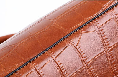 SOPHIA | VINTAGE CROCODILE PATTERN 4 - 9IECE BAG