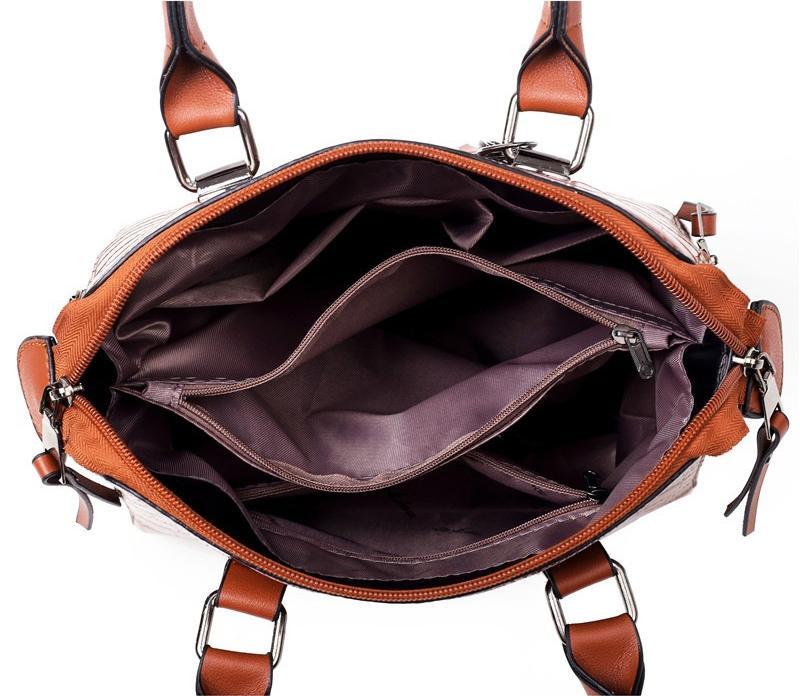 SOPHIA | VINTAGE CROCODILE PATTERN 4 - 9IECE BAG