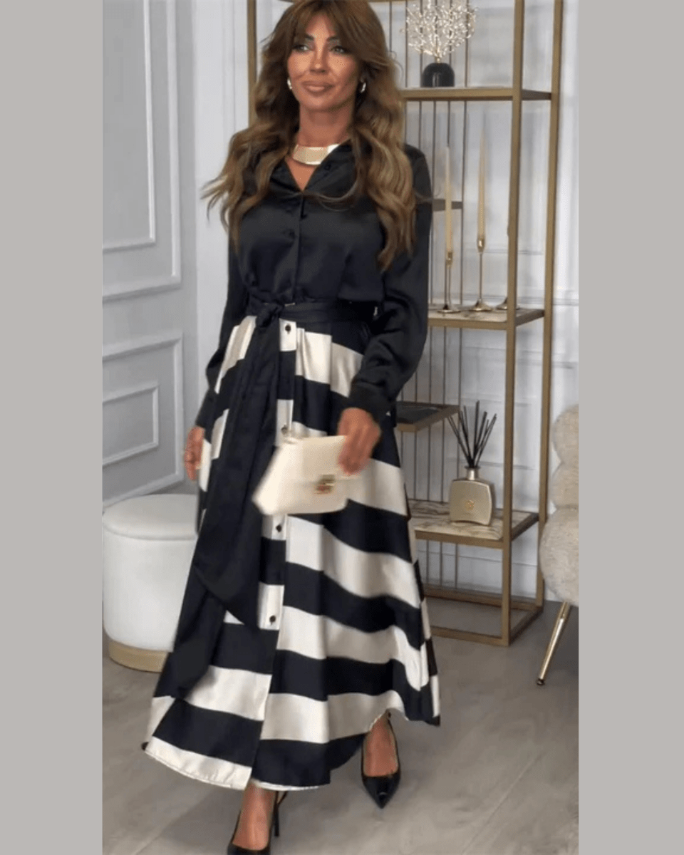 Striped Elegance Dress