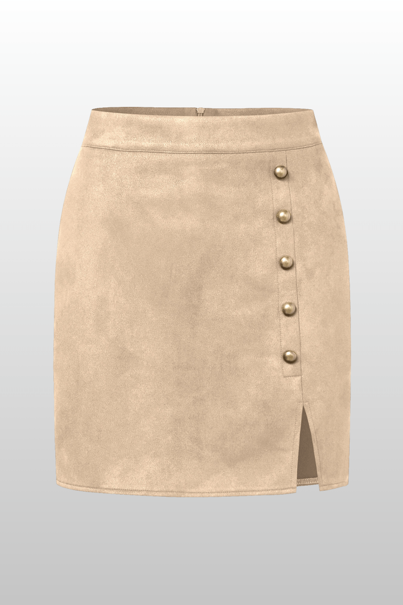 Suede High - Waisted Skirt