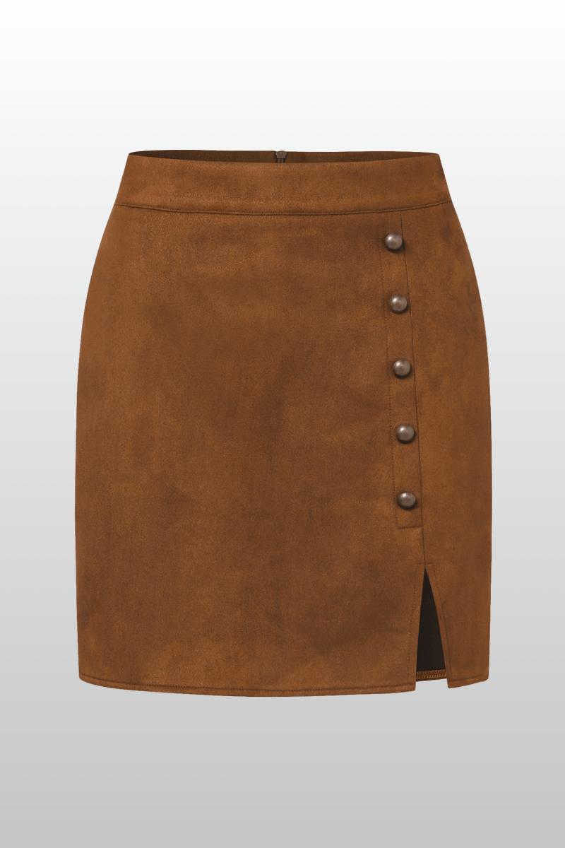 Suede High - Waisted Skirt