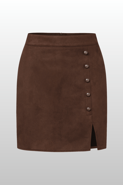 Suede High - Waisted Skirt