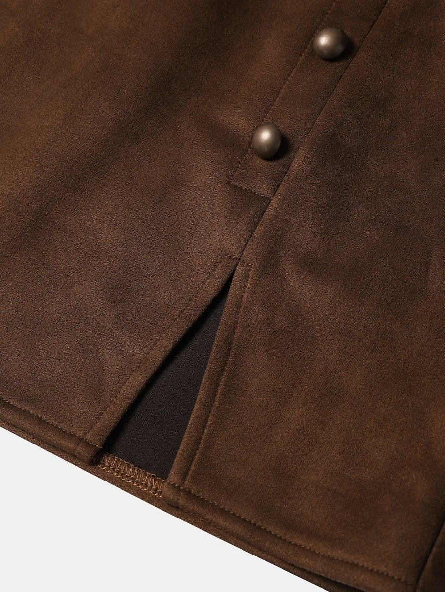 Suede High - Waisted Skirt