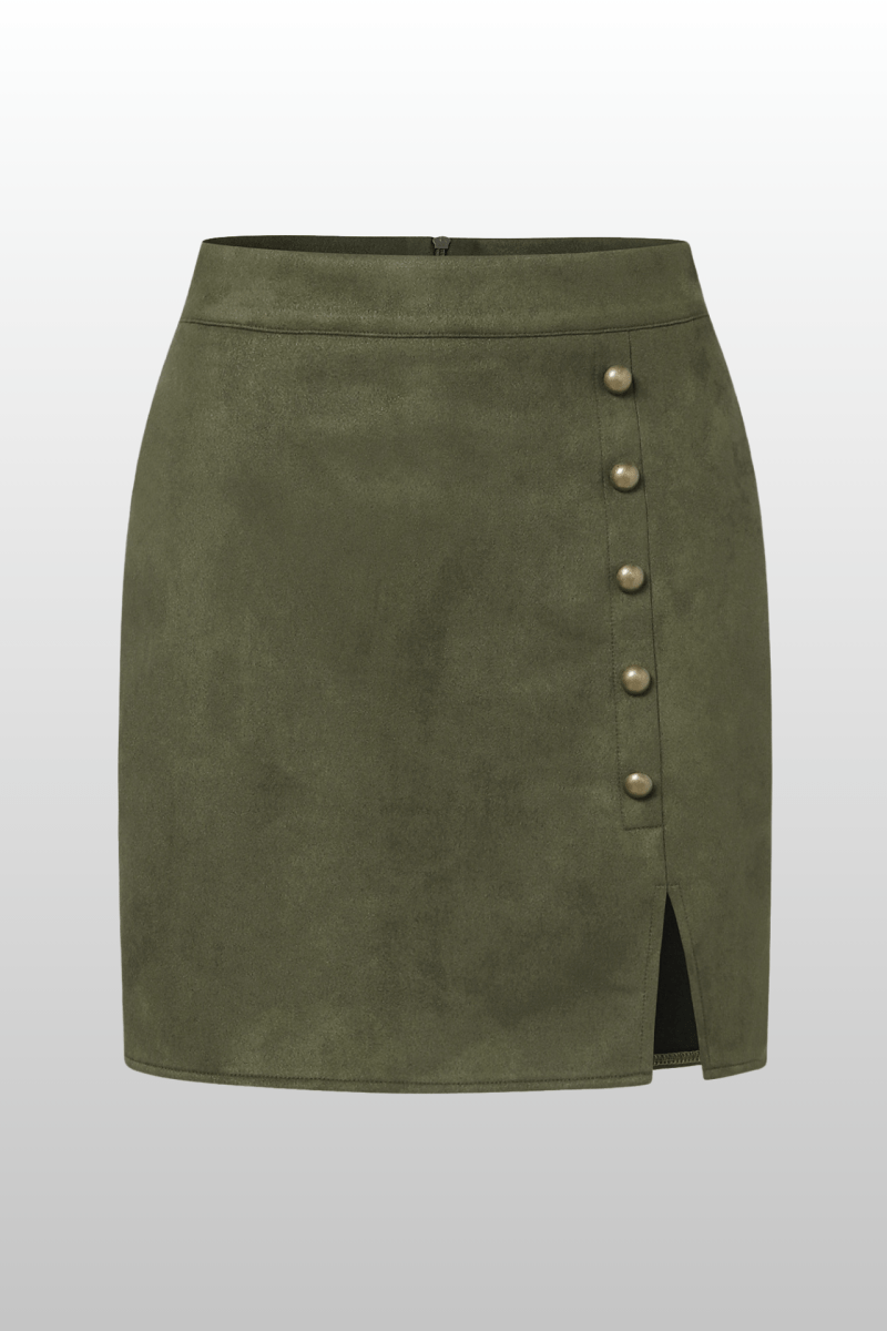Suede High - Waisted Skirt