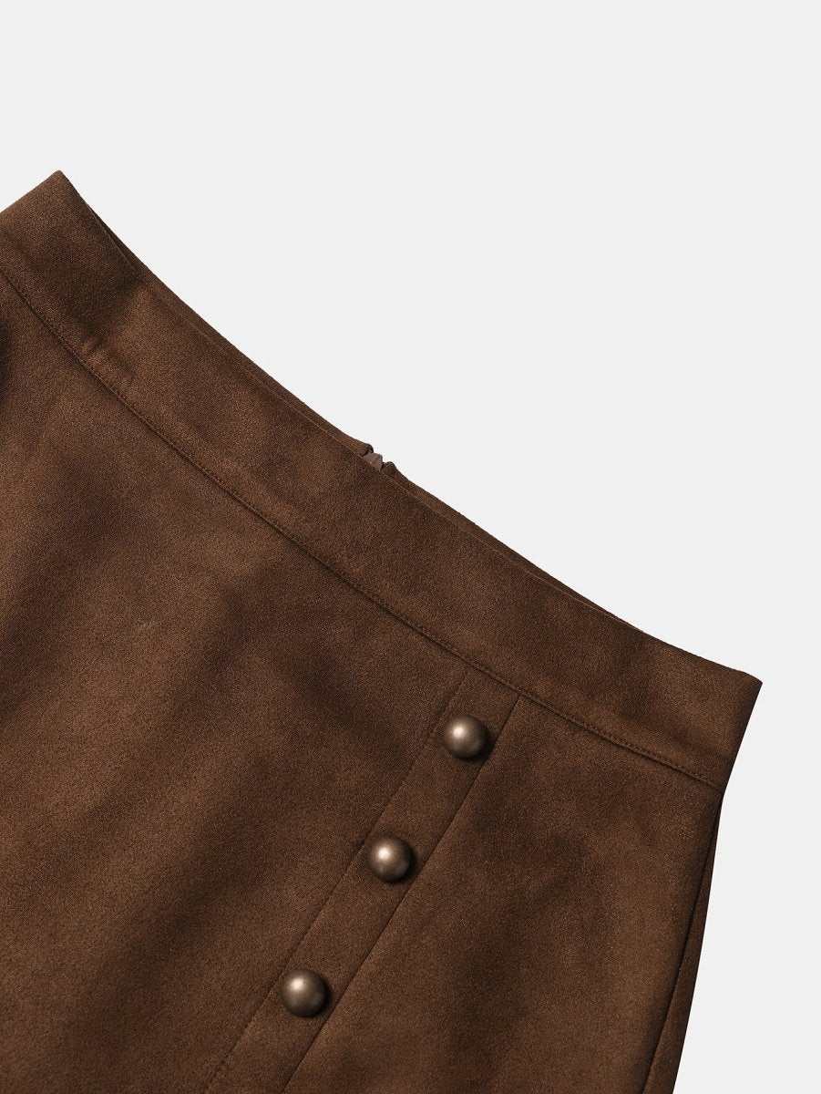 Suede High - Waisted Skirt