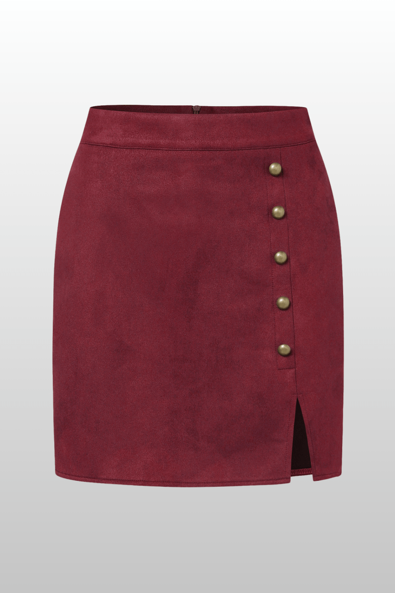 Suede High - Waisted Skirt