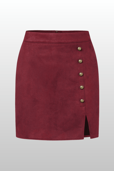 Suede High - Waisted Skirt
