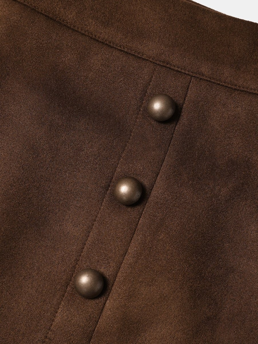 Suede High - Waisted Skirt