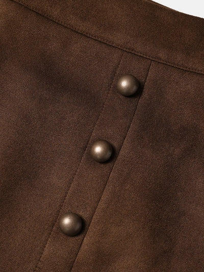 Suede High - Waisted Skirt