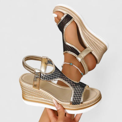 Sylvara | Women’s T - strap wedge heels