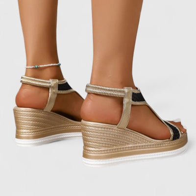 Sylvara | Women’s T - strap wedge heels