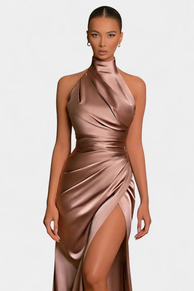Symone | Twisted Halter Neck Gown