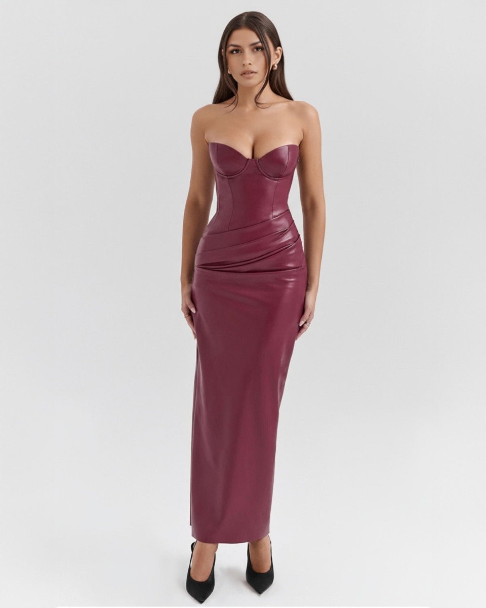 Vanessa | Leather Maxi Dress