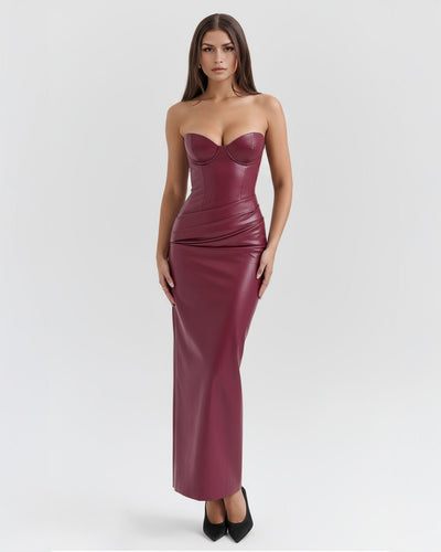 Vanessa | Leather Maxi Dress