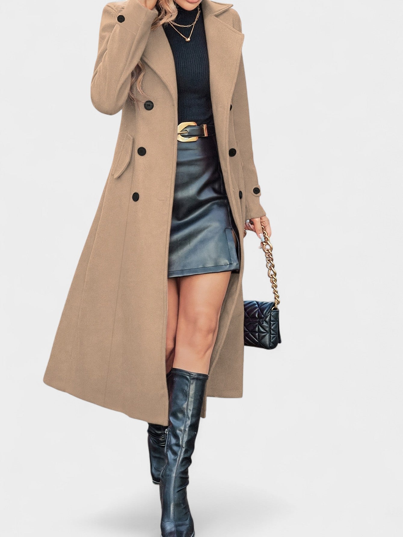Victoria | Double-Breasted Lapel Overcoat