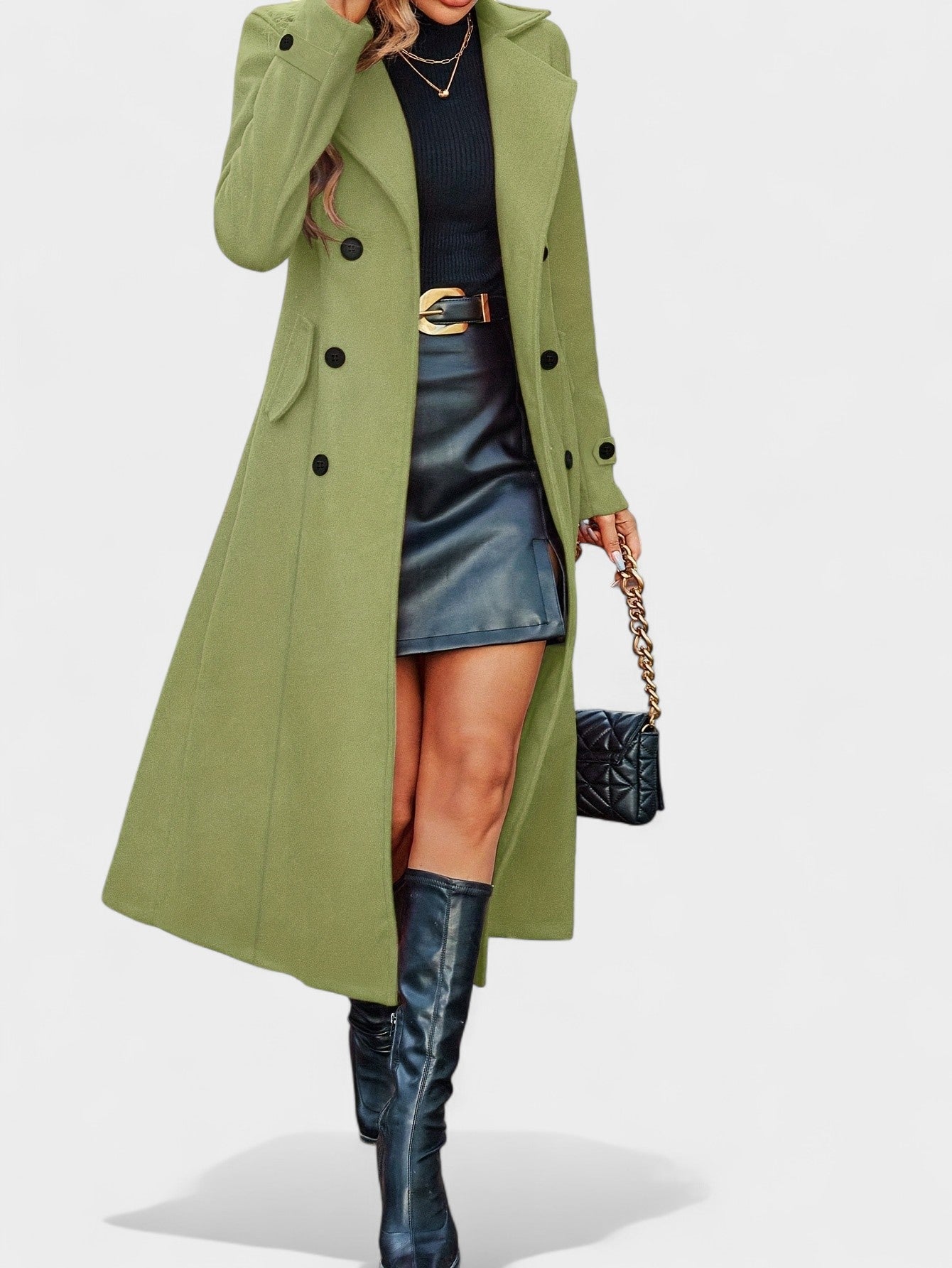 Victoria | Double-Breasted Lapel Overcoat