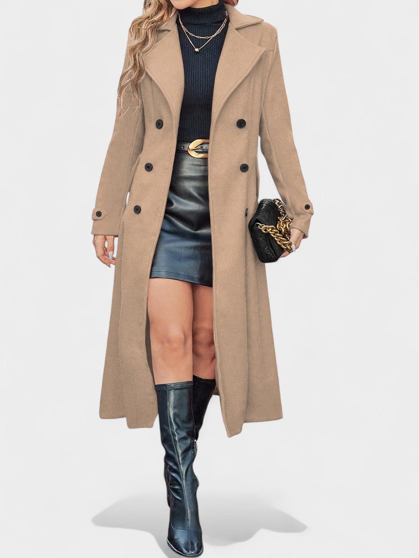 Victoria | Double-Breasted Lapel Overcoat
