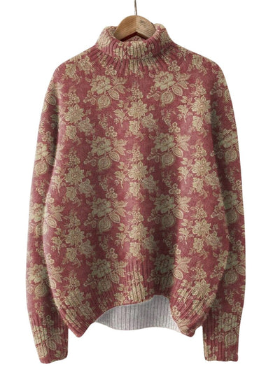 Vintage Style Sweater with Floral Print
