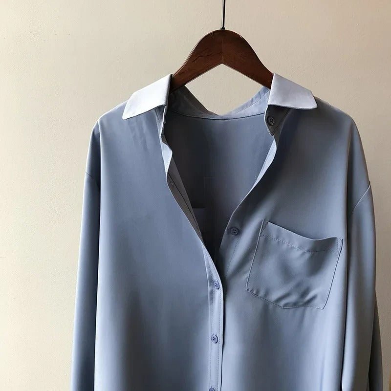 VIVIAN | CASUAL LONG SLEEVED LAPEL SHIRT