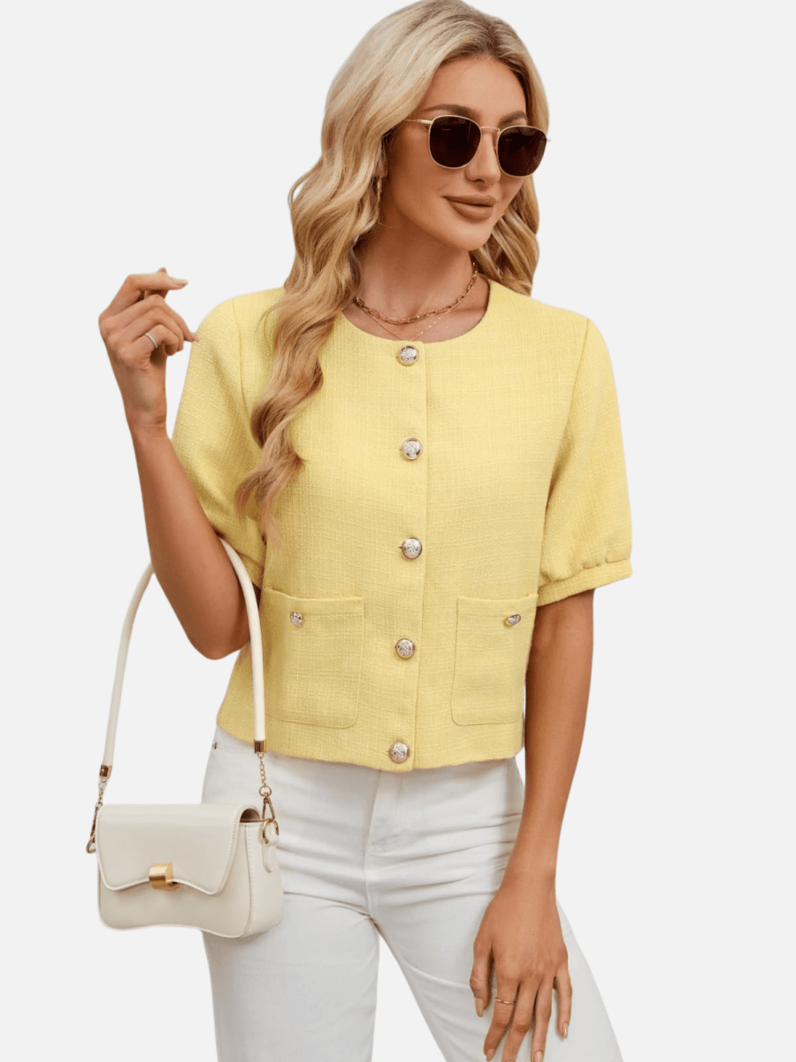 Vivienne | Cropped Tweed Blazer Jacket