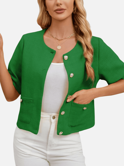 Vivienne | Cropped Tweed Blazer Jacket
