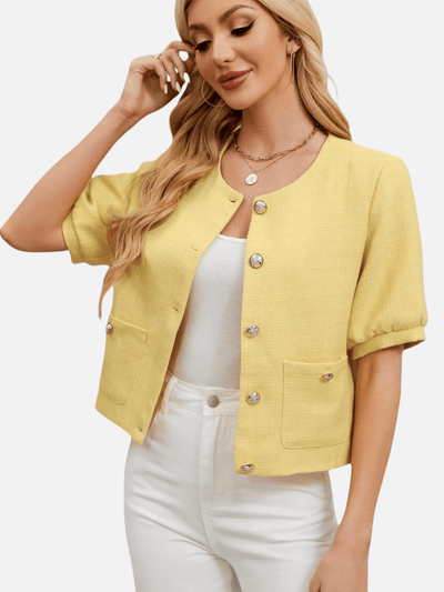 Vivienne | Cropped Tweed Blazer Jacket