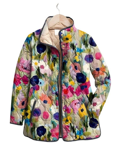 Women's Vintage Charming Floral Casual Quilted Jacket